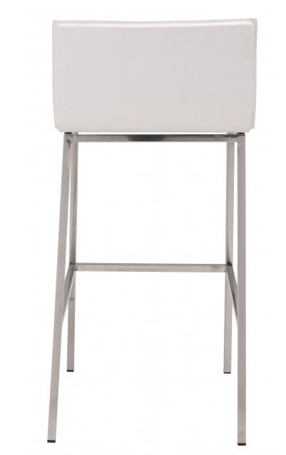 Zuo® Modern Marina White Bar Stool-1