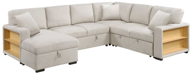 Homelegance® Pompano 4-Piece Beige Left-Arm Facing Sectional and Chaise-0