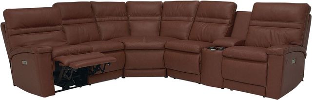 Palliser® Furniture Customizable Leo 4-Piece Power Reclining Curved Sectional with Power Headrest and Power Lumbar-1