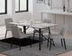 Emerald Home Trista Marbled White Dining Table with Black Legs-1