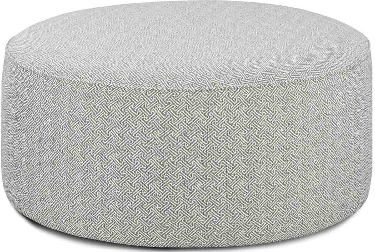Fusion Furniture Bridgett Pebble Round Cocktail Ottoman