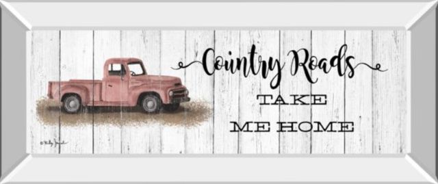 Classy Art Take Me Home Country Roads by Billy Jacobs Mirror Framed Wall Art-1