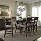 Liberty Furniture Double Bridge 7-Piece Dark Chestnut/Gray Gathering Table Set-1