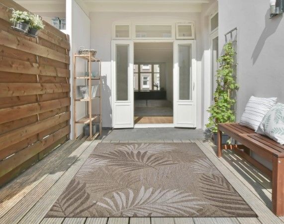 KAS Rugs Provo Natural Palms 5'x8' Area Rug-4