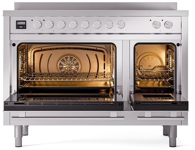 Ilve® Professional Plus II 48" Stainless Steel Pro Style Induction Range-2