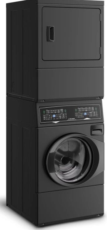 Huebsch® Matte Black Electric Laundry Center, 3.5 Cu. Ft. Washer, 7 Cu. Ft. Dryer-3