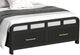 Elements International Ridgemont Black King Panel Storage Bed-1