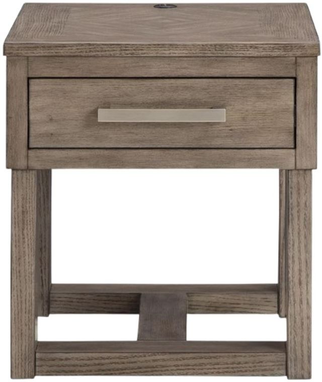 Signature Design by Ashley® Loyaska Grayish Brown/White End Table-1