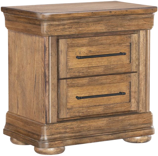 Legacy Classic Vintage Market Barnwood Oak 2-Drawer Nightstand-0