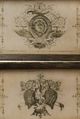 A & B Home Nomita Emblem 2-Piece Antique Brown/Cream Rectangular Tray Set-1