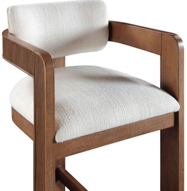 Meridian Furniture Sacha Cream/Brown Textured Upholstered Counter Stool-4