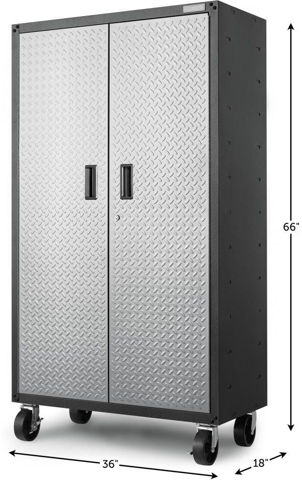 Gladiator® Silver Tread Ready-to-Assemble Mobile Storage Cabinet-2