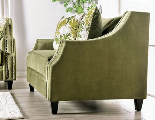 Furniture of America® Kaye 2-Piece Olive Green Living Room Set-3