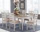 Signature Design by Ashley® Skempton 7-Piece White/Light Brown Dining Table Set-4