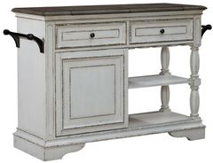 Liberty Furniture Magnolia Manor Antique White/Weathered Bark Bar Cart