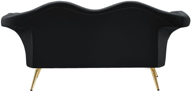 Meridian Furniture Lips Black Velvet Loveseat-2