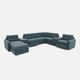 Drew & Jonathan Home ModularOne New Horizon 8-Piece Teal Modular Chaise Sectional with Console-2