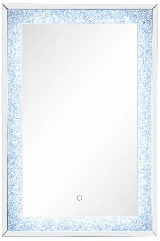 ACME Furniture Noralie Blue/Mirrored Accent Mirror with LED