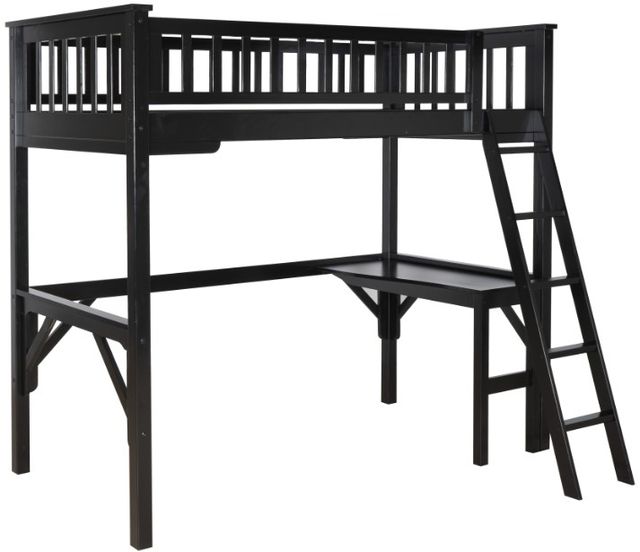 Powell® Porter Black Youth Twin Loft Bed-0