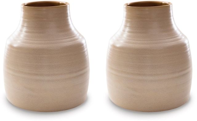 Signature Design by Ashley® Millcott 2-Piece Tan Vases-0