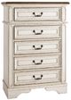Signature Design by Ashley® Realyn 4-Piece Chipped White Twin Panel Bed Set-4
