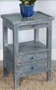 Sunny Designs™ Ocean Blue 2-Drawer Side Table with Shelf-1