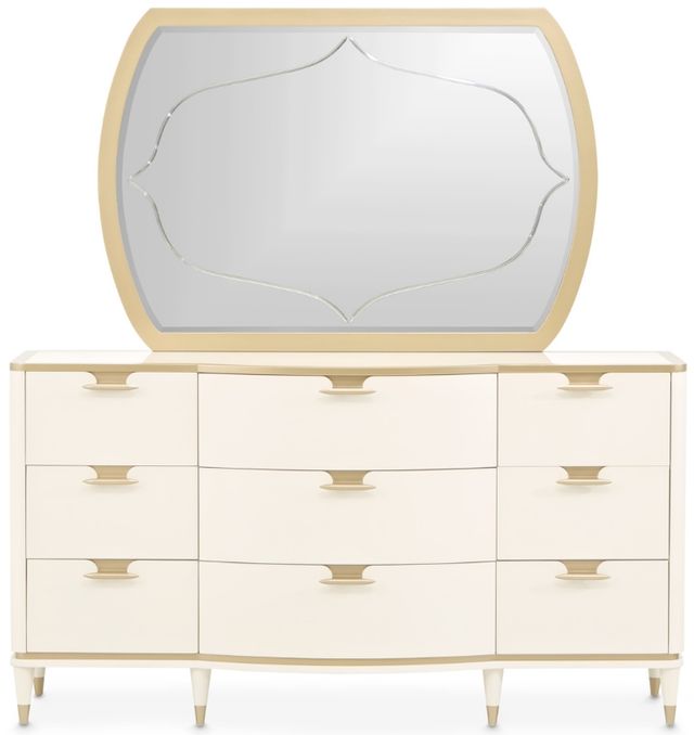 Michael Amini® La Terrazza Creamy Pearl Dresser with Mirror-1