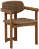 Dovetail Furniture Alva Light Brown Fabric/Wooden Outdoor Dining Chair-0