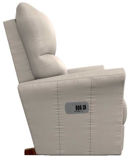 La-Z-Boy® Rowan Oyster Leather Power Rocking Recliner with Headrest-3