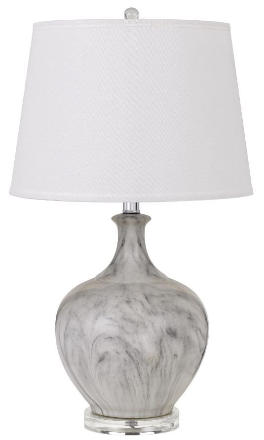 Cal® Lighting & Accessories Harlingen Marble Tone Table Lamp-0