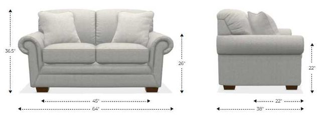 La-Z-Boy® Mackenzie Greystone Leather Loveseat-2