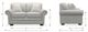 La-Z-Boy® Mackenzie Greystone Leather Loveseat-2