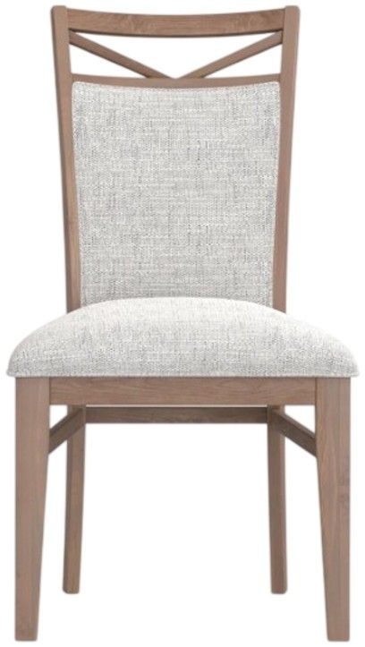 Parker House® Americana Modern 2-Piece Cotton/Weathered Natural Upholstered Dining Chair-3
