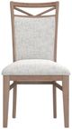 Parker House® Americana Modern 2-Piece Cotton/Weathered Natural Upholstered Dining Chair-3