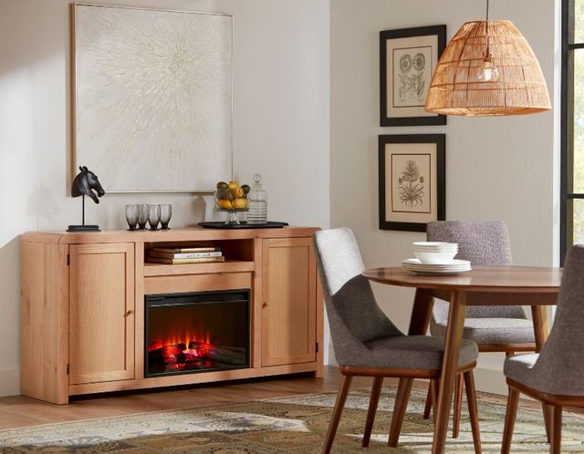 aspenhome® Cooper Blonde 66" Fireplace Console-1