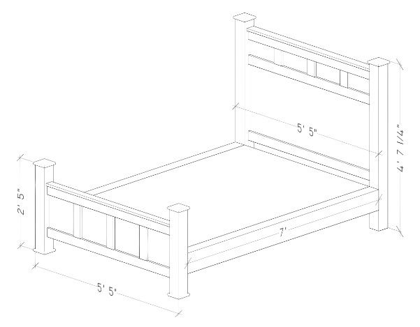 Perdue Woodworks Brown Queen Frame Post Headboard -2