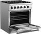 FORNO® Marco 30" Stainless Steel Pro Style Dual Fuel Range-3