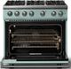 Viking® 5 Series 36" Splash Pro Style Gas (LP) Range with Polished Chrome Trim-1