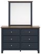 Signature Design by Ashley® Landocken Blue/Brown Dresser and Mirror-2