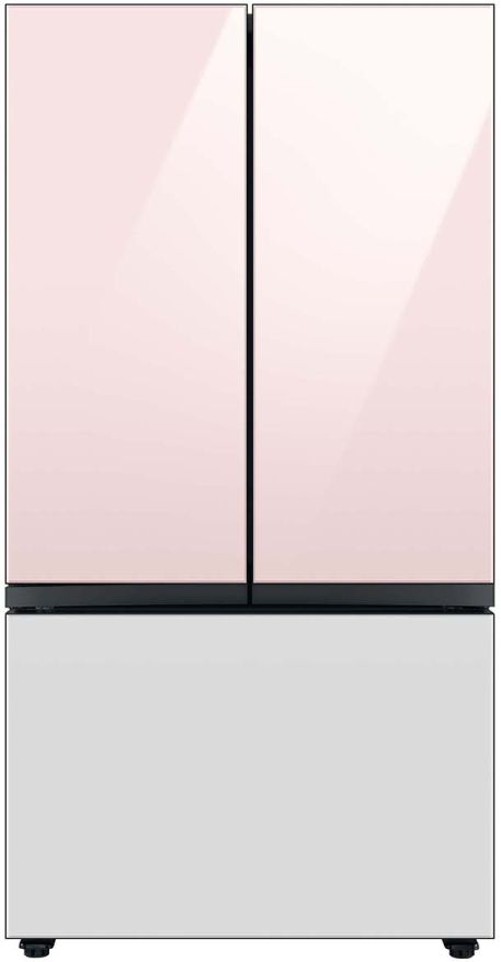Samsung Bespoke 36" White Glass French Door Refrigerator Bottom Panel-4
