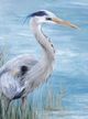 Stylecraft Great Blue Heron Gaze Blue Wall Art-1