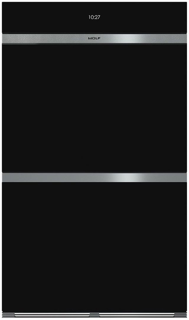 Wolf® M Series 30" Black Double Electric Wall Oven-0