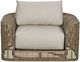 Vanguard® Furniture Customizable Bliss Fabric/Rattan Outdoor Swivel Chair-1
