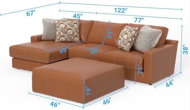 Jackson Furniture Minori 3-Piece Whiskey Left-Arm Facing Sectional with Ottoman-2