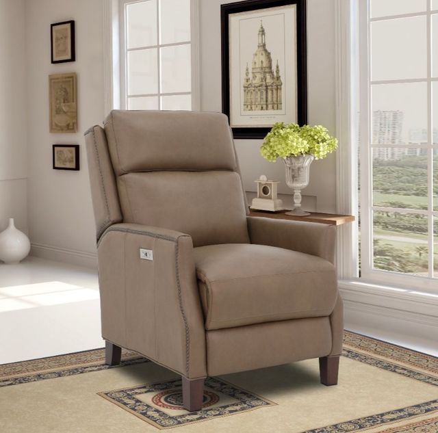 BarcaLounger® Charlotte Cashmere Taupe Leather Power Recliner-2