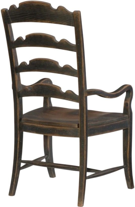 Hooker® Furniture Hill Country Twin Sisters Anthracite Black Dining Arm Chair-1