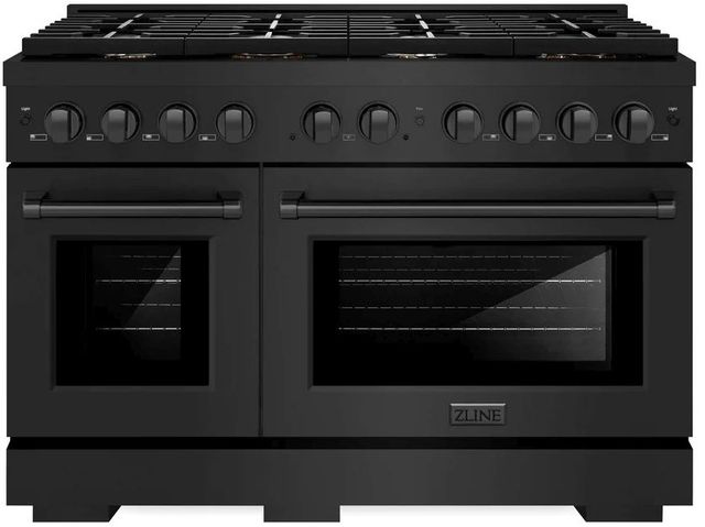 ZLINE Paramount 48" Black Stainless Steel Pro Style Dual Fuel Range-0