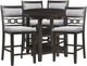 Elements International Amherst 5-Piece Gray/Walnut Counter Dining Set-0