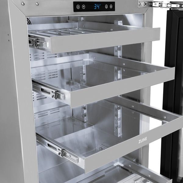 ZLINE Autograph Edition 5.2 Cu. Ft. Stainless Steel Freestanding Beverage Center-5