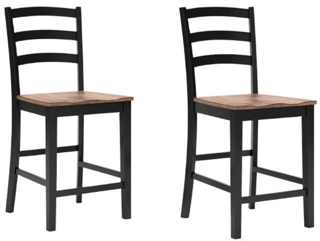 Signature Design by Ashley® Wildenauer Black/Brown Dining Side Chair-4